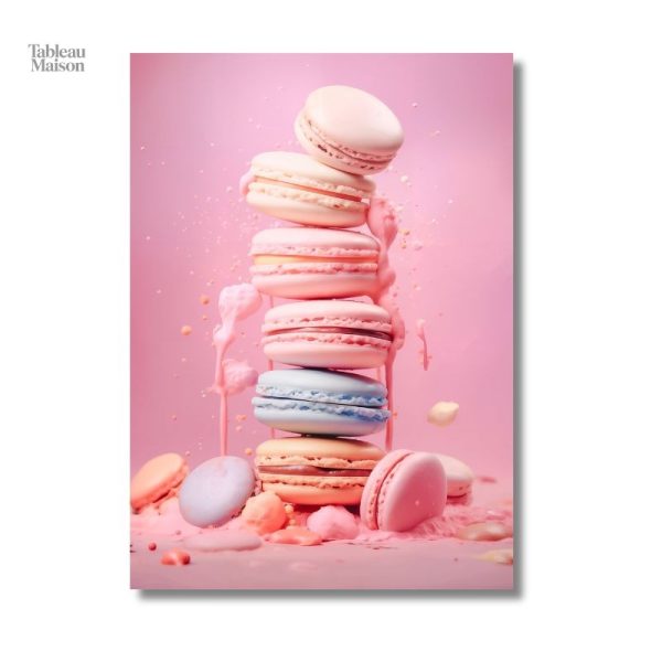 Tableau artistique sur les douceurs françaises : macarons
