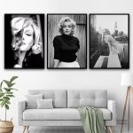 Tableau noir et blanc de Marilyn Monroe