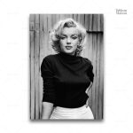 Portrait monochrome de Marilyn Monroe en noir et blanc
