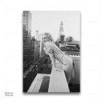Art mural élégant avec Marilyn Monroe en noir et blanc