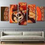 Tableau Masque peint, art mural contemporain
