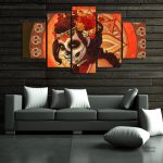 Tableau décoratif avec un design de masque vibrant