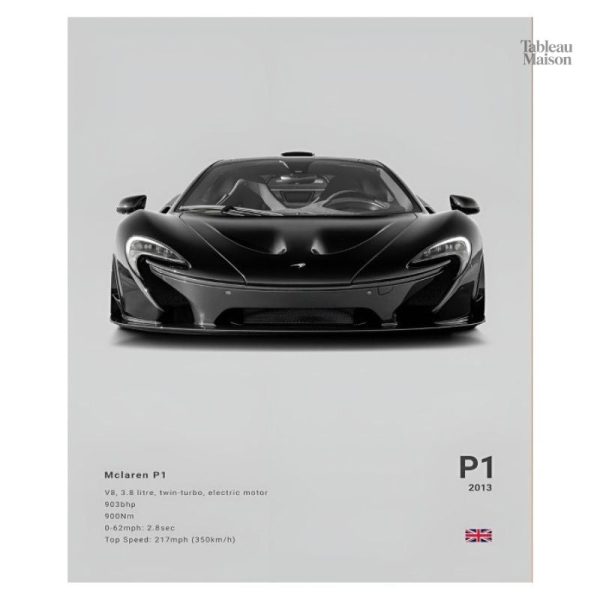 Tableau stylisé représentant la McLaren P1