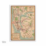 Tableau moderne représentant la carte du métro de NYC