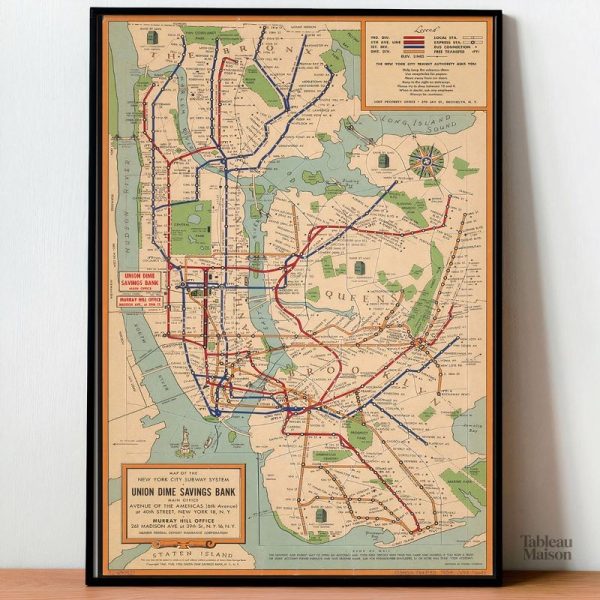 Illustration graphique du réseau de transport new-yorkais