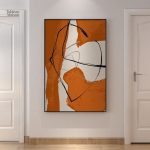 Tableau minimaliste abstrait aux formes géométriques