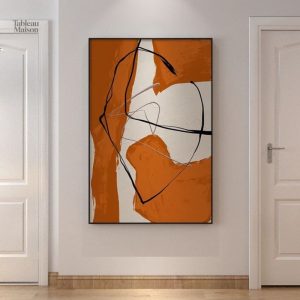 Tableau minimaliste abstrait aux formes géométriques