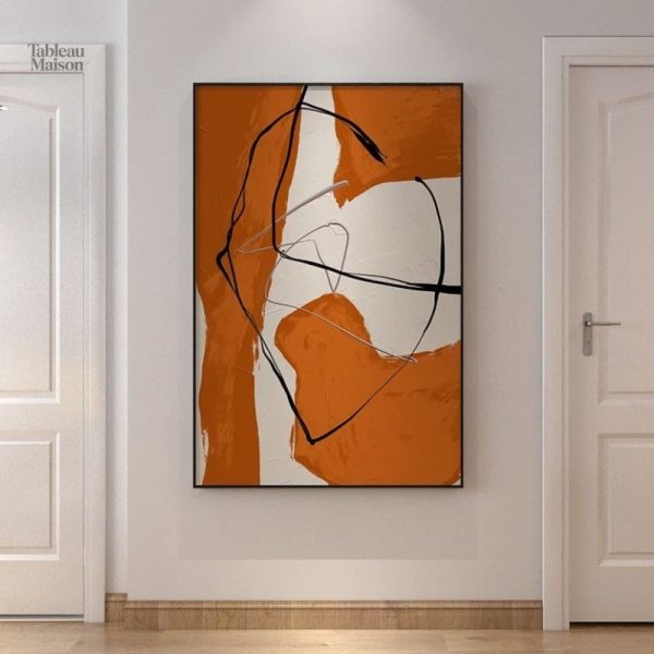 Tableau minimaliste abstrait aux formes géométriques