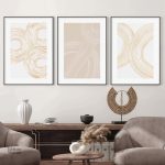 Tableau minimaliste beige moderne