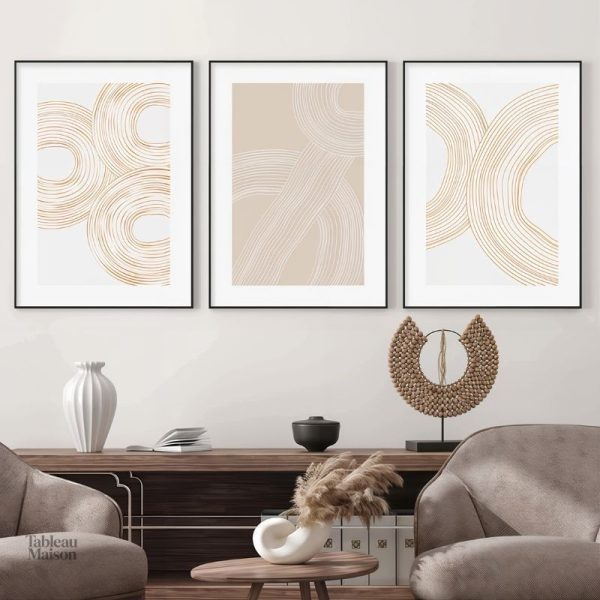 Tableau minimaliste beige moderne