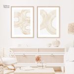 Décoration intérieure tableau beige épuré
