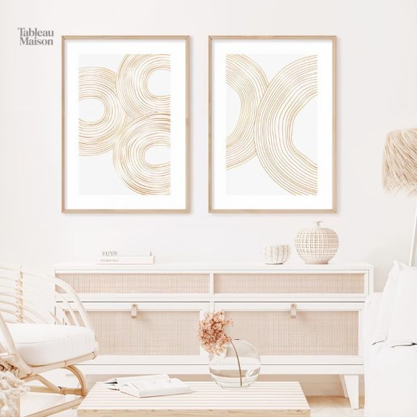 Décoration intérieure tableau beige épuré