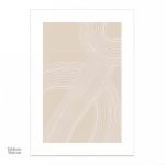 Œuvre beige simple pour un intérieur contemporain