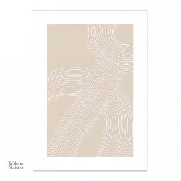 Œuvre beige simple pour un intérieur contemporain