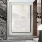 Tableau minimaliste blanc avec design épuré et élégant