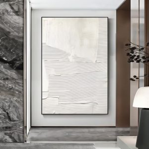 Tableau minimaliste blanc avec design épuré et élégant