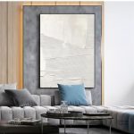 Tableau moderne blanc, ajout subtil à tout espace contemporain