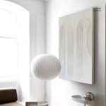 Art minimaliste blanc avec texture ondulée