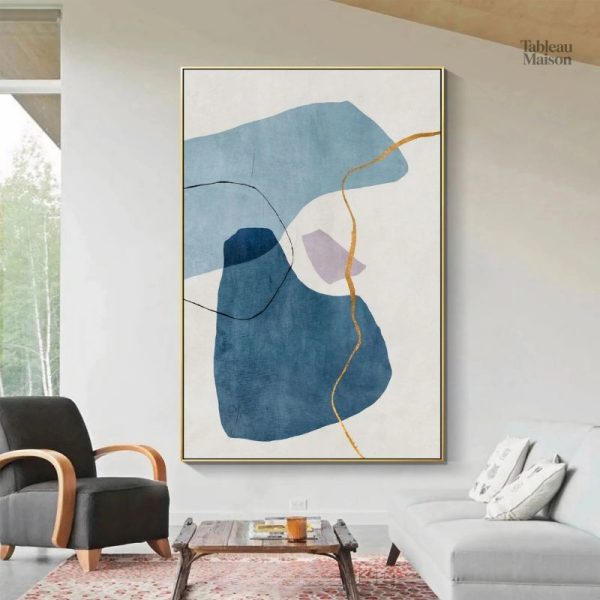 Design minimaliste mettant en avant la couleur bleue