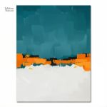 Tableau abstrait aux teintes contemporaines