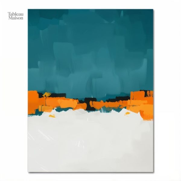 Tableau abstrait aux teintes contemporaines