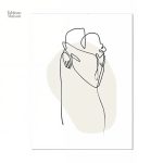 Illustration abstraite de couple pour ambiance épurée