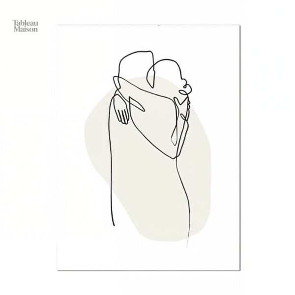 Illustration abstraite de couple pour ambiance épurée