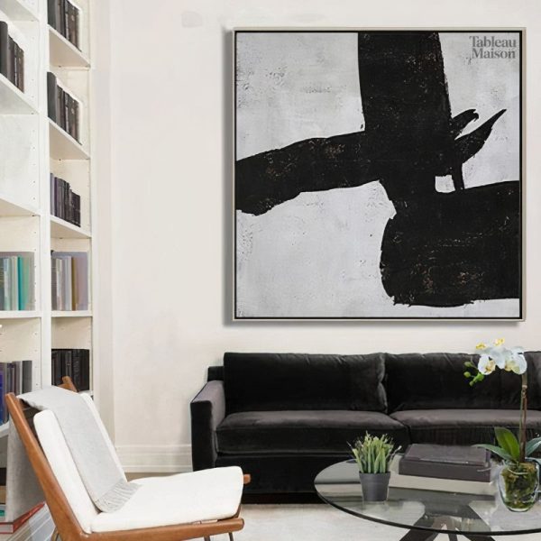 Art mural noir simple, parfait pour une décoration épurée