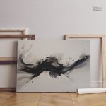 Tableau noir et blanc au style minimaliste