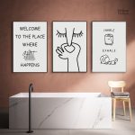 Tableau minimaliste Toilettes