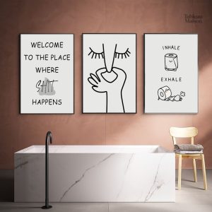 Tableau minimaliste Toilettes