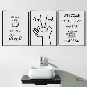 Art mural contemporain Toilettes