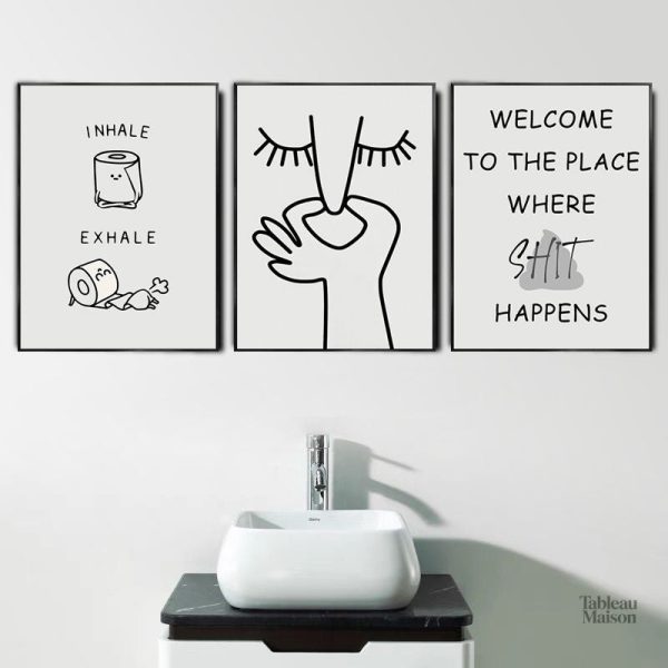 Art mural contemporain Toilettes