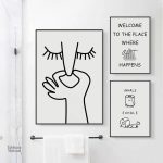 Affiche artistique Toilettes moderne