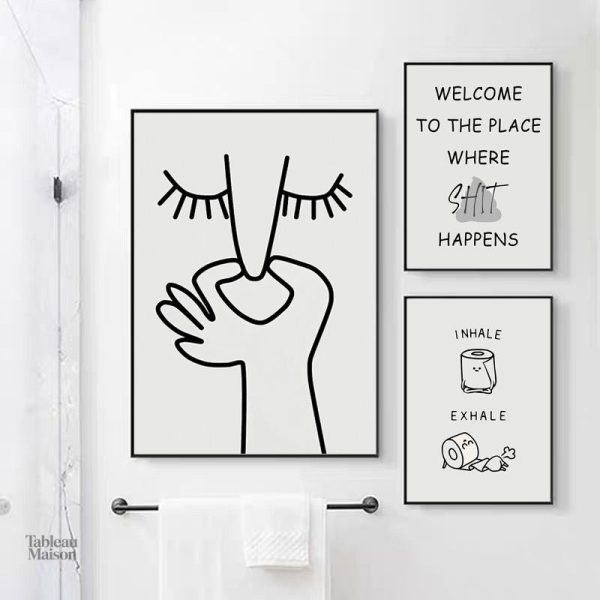 Affiche artistique Toilettes moderne