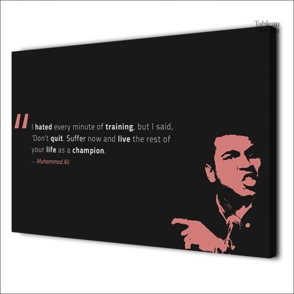 Tableau inspiré par la légende Mohamed Ali