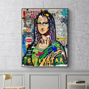 Tableau Mona Lisa en style street art