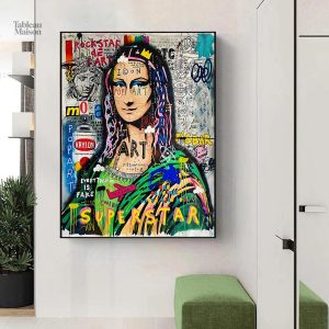 Art mural inspiré de la Mona Lisa