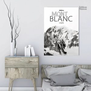 Tableau Mont Blanc - art mural de paysage montagneux