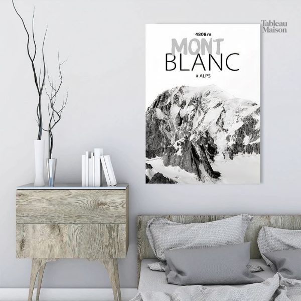 Tableau Mont Blanc - art mural de paysage montagneux