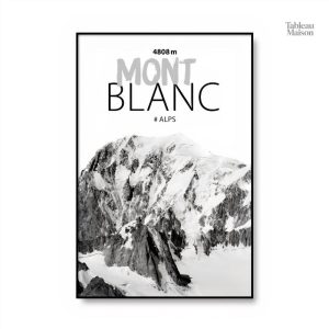 Tableau représentant les sommets majestueux du Mont Blanc
