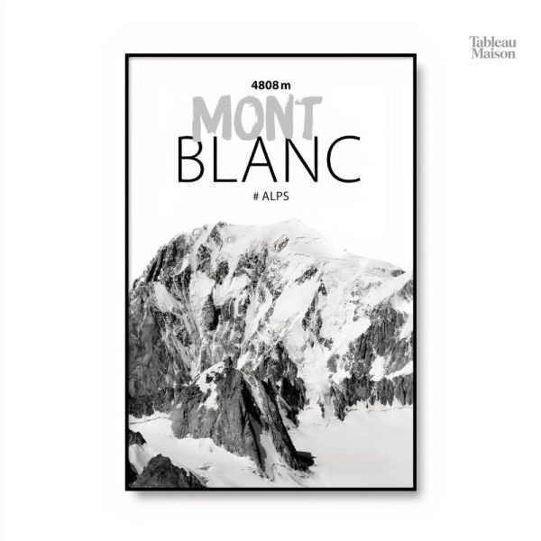 Tableau représentant les sommets majestueux du Mont Blanc