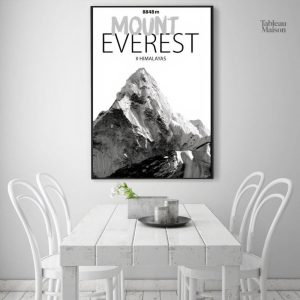 Tableau Mont Everest en toile, décor montagne moderne