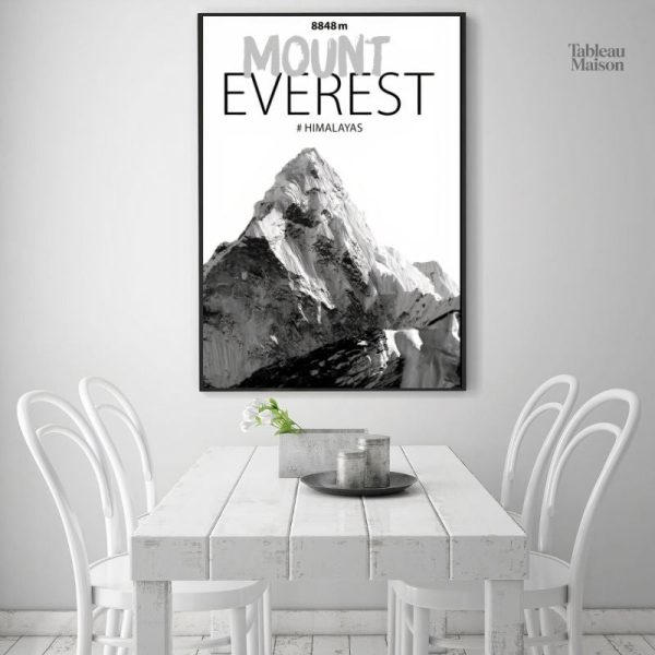 Tableau Mont Everest en toile, décor montagne moderne