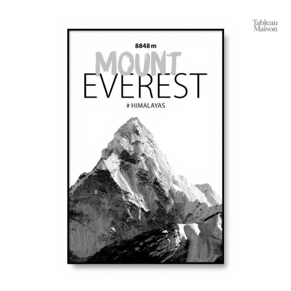 Art mural représentant le Mont Everest, nature majestueuse