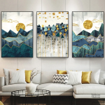 Tableau Montagne Moderne en style contemporain