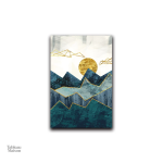 Tableau représentant des paysages de montagne stylisés