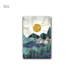Illustration artistique de montagnes en couleurs modernes