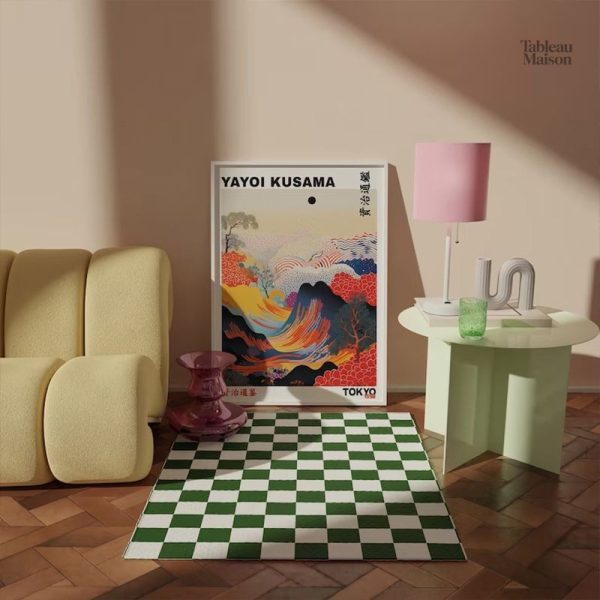 Oeuvre moderne de style japonais avec motifs inspirés