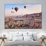 Tableau Montgolfières de Cappadoce en paysage coloré